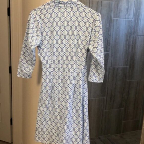 H. McLaughlin Print Catalina Cloth Faux Wrap Dress Size XS - Picture 3 of 5